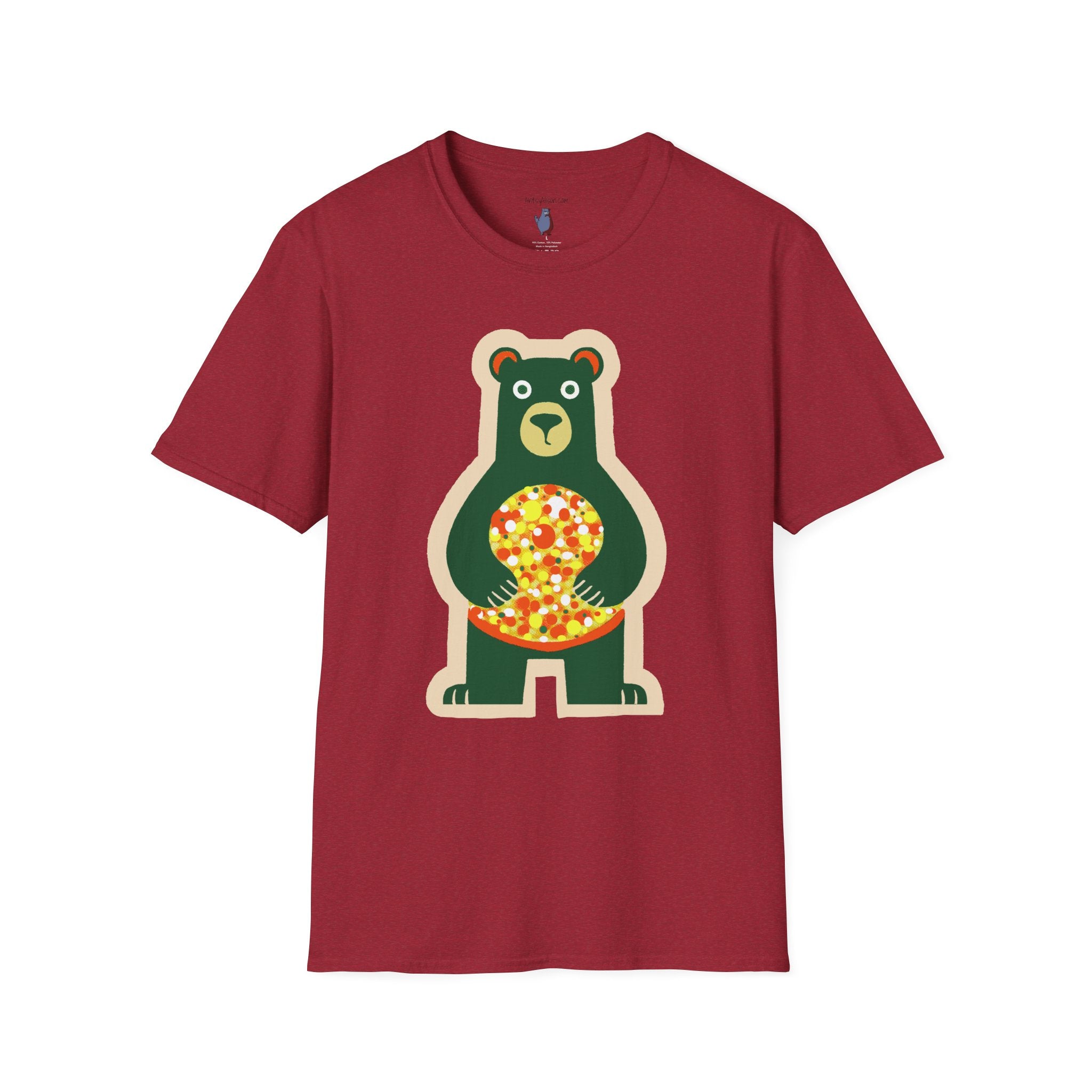 Mod Gumball Bear Graphic Art Tee - 100% Cotton T-Shirt