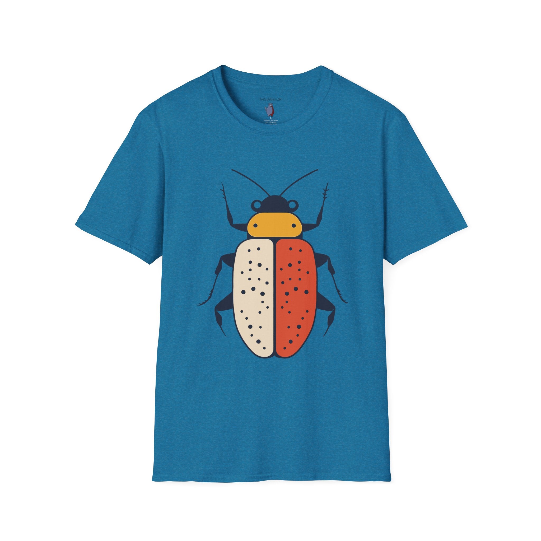 Midwest Modern Beetle Number Two Graphic Art Tee - 100% Cotton T-Shirt