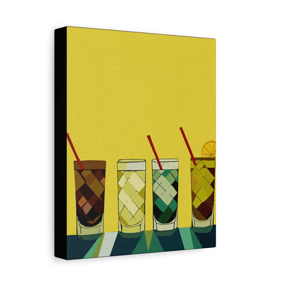 Refreshing - Modern Abstract MCM Drinkware - Matte Canvas, Stretched, 1.25"