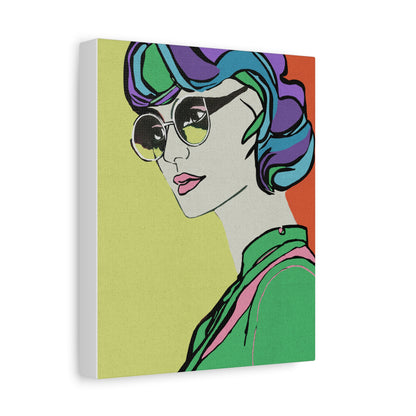 Dreamy Woman No. 2 Modern Graphic Art Print - Matte Canvas, Stretched, 1.25"