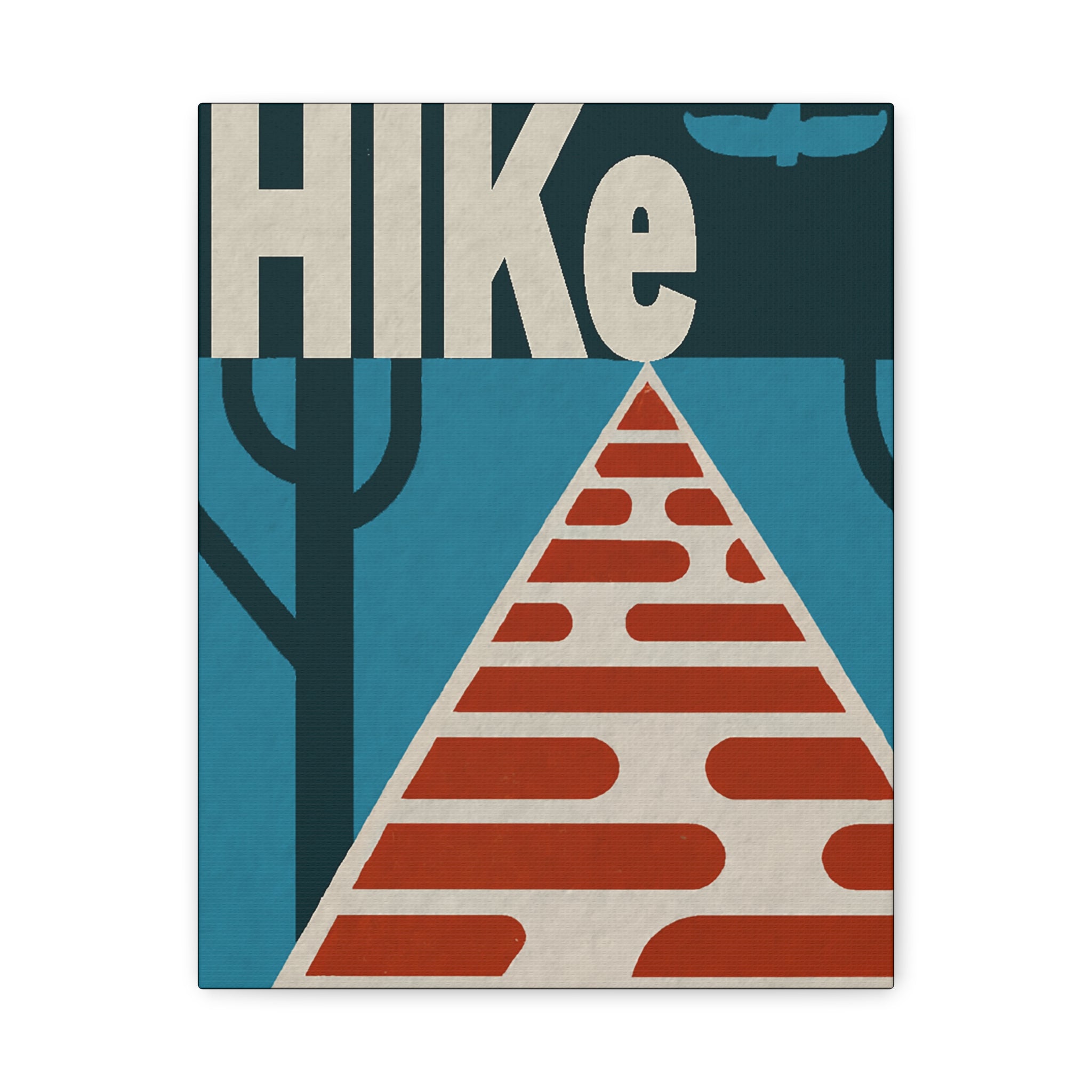 Midwest Modern Icon Pop Outdoor Hike Print - Matte Canvas, Stretched, 1.25"