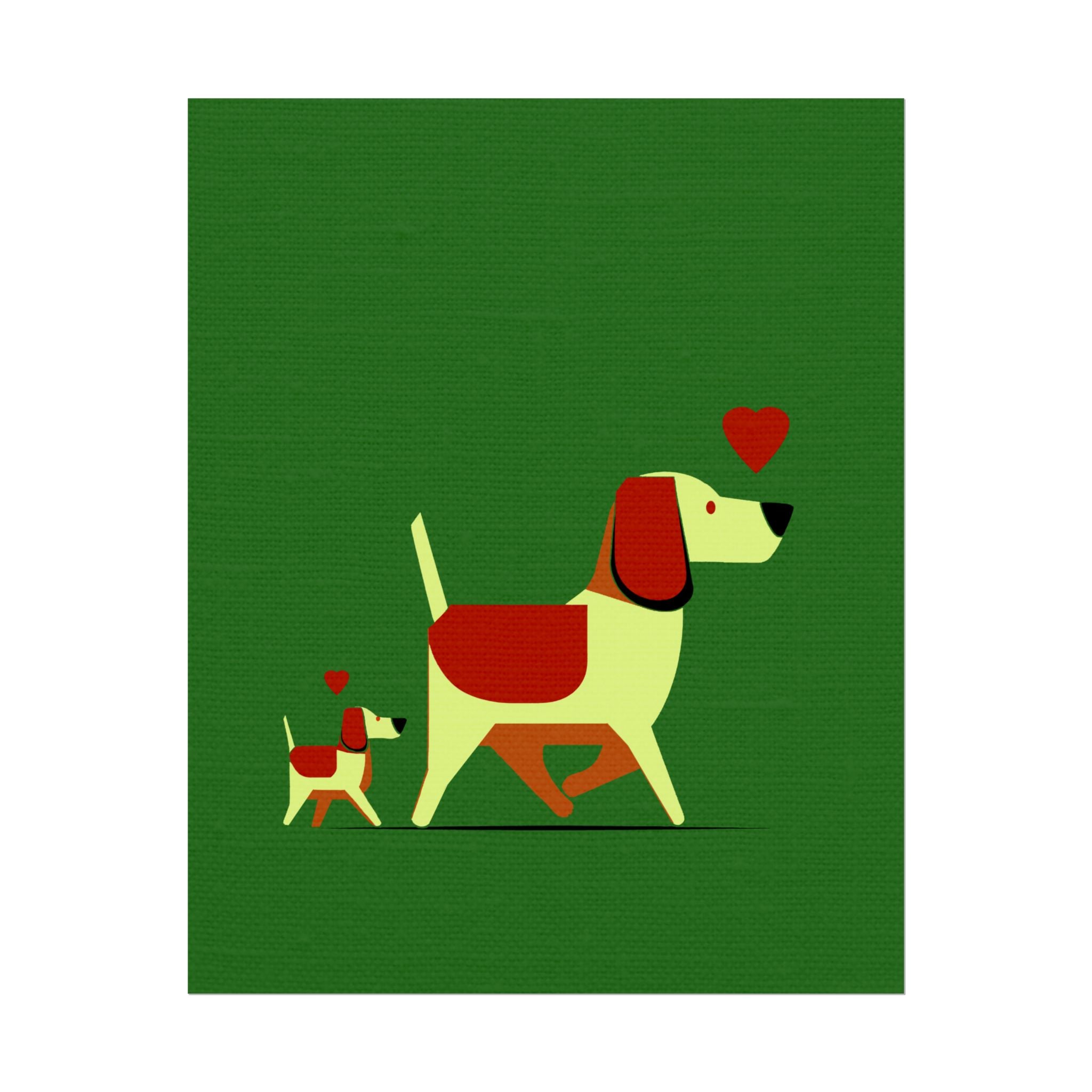 Animal Love Print Dog Mama Only Rolled Poster - Animals, Dog,  Puppy, Canine, Valentines Day, Nature, Love