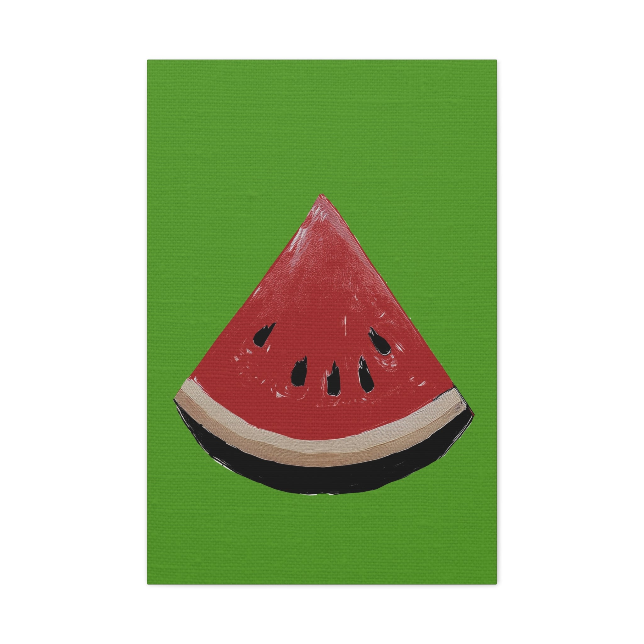 Midwest Modern Icon Pop Art Watermelon Wedge Print - Matte Canvas, Stretched, 1.25" - wall decor, fun art,  bold, fruit, watermelon