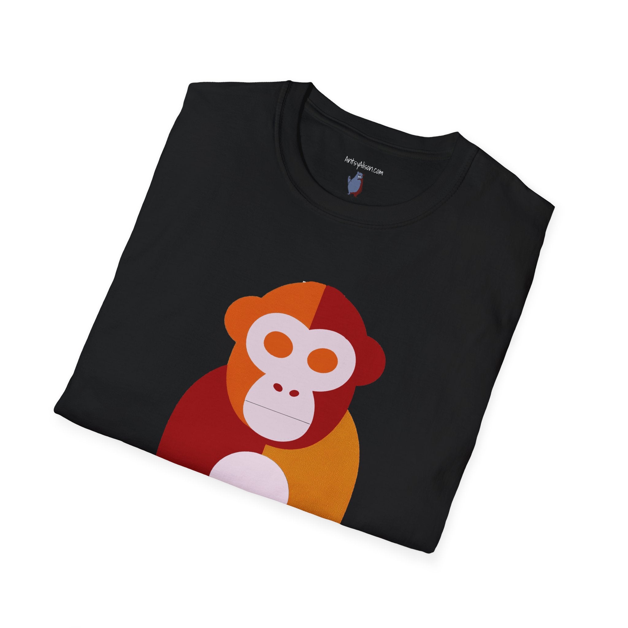 Modern Monkey Graphic Tee – Bold Minimalist Design on 100% Cotton