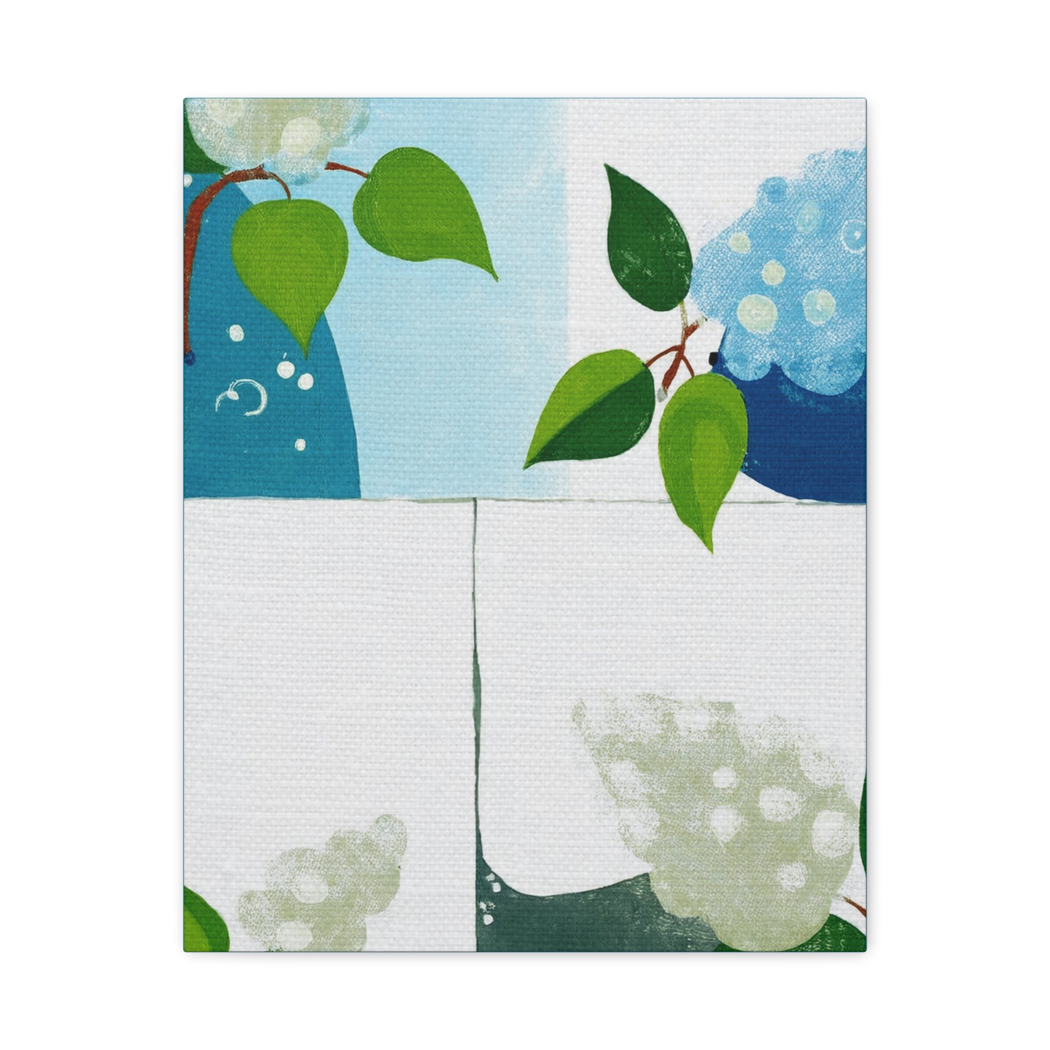 Midwest Modern Abstract Lilac Floral Print #1 - Matte Canvas, Stretched, 1.25"