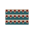 Mid-Century Modern Style Halloween Spider Pattern Outdoor Rug — Retro Abstract Patio Mat