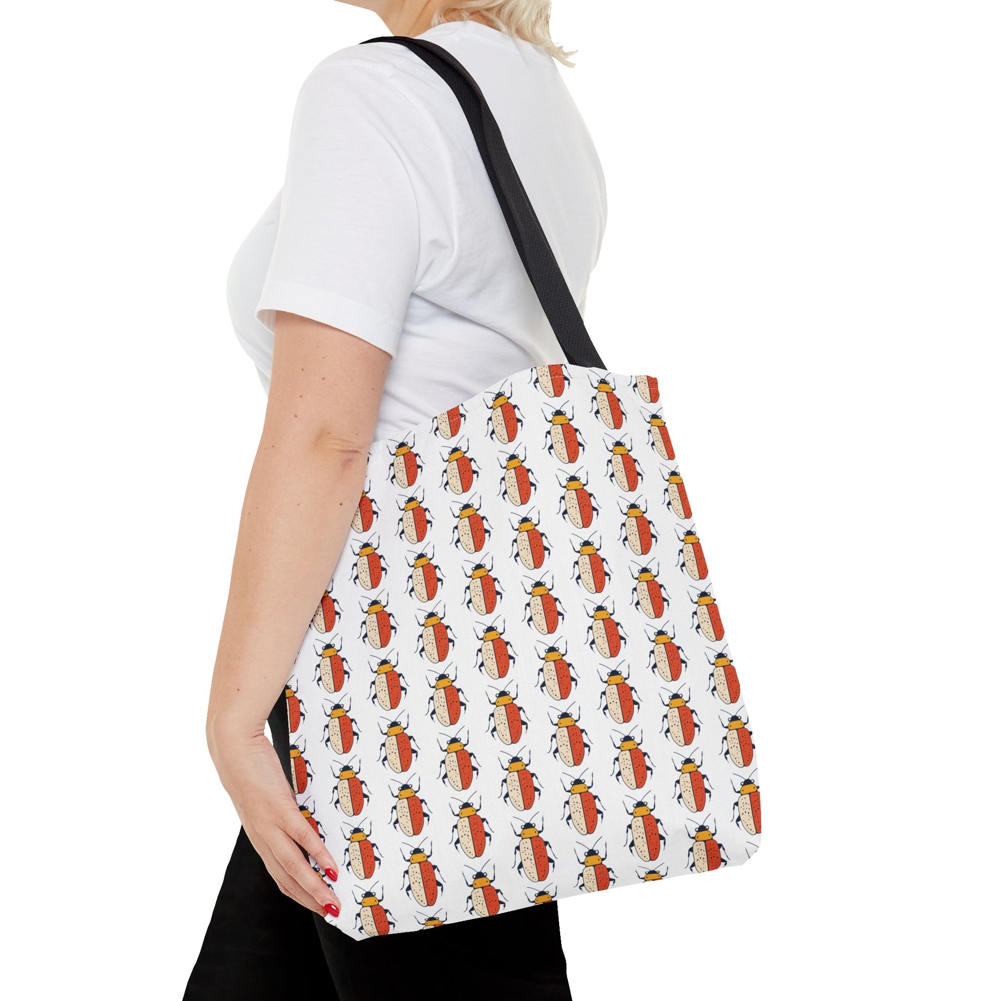 Midwest Mod Colorful Beetle Tote Bag, Eco-Friendly Shopping Bag, Beach Tote, Gift for Nature Lovers, Summer Accessory, Lightweight Carryall