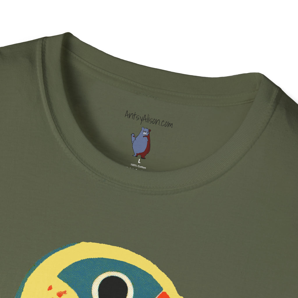 Retro BlueBird Graphic Art Tee - 100% Cotton T-Shirt
