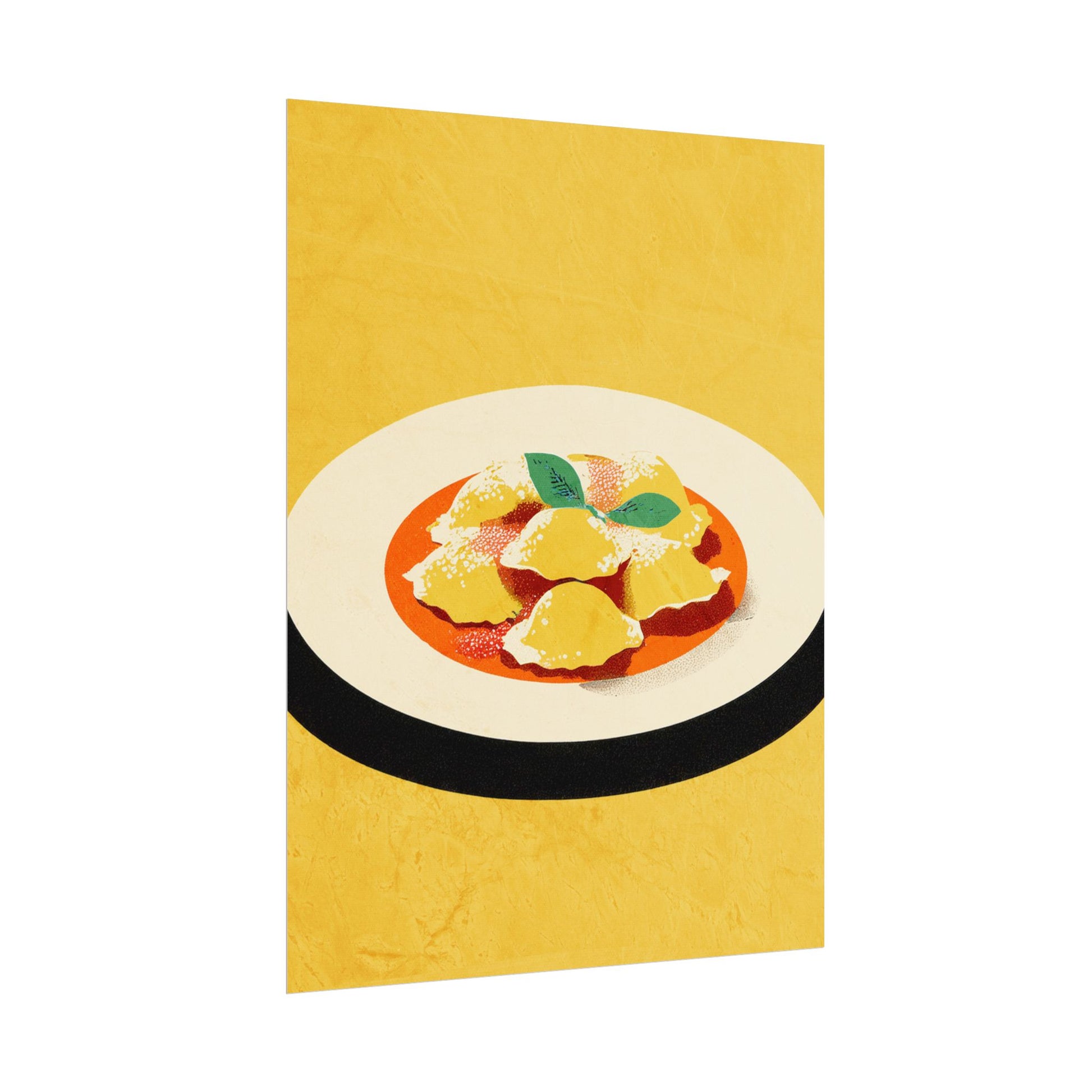 Comfort Food Pop Art Print-Ravioli Pasta Rolled Poster |
