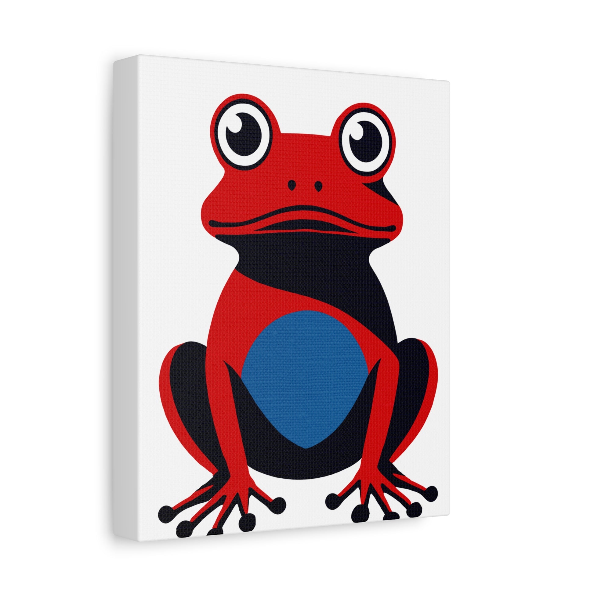 Midwest Modern Red White & Blue Frog Nursery Art Print - Matte Canvas, Stretched, 1.25"