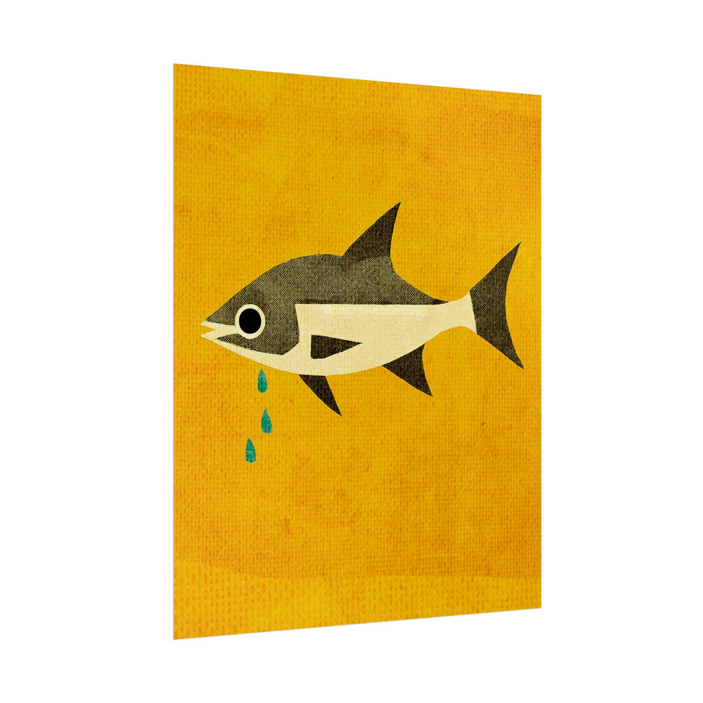 Don't Cry Mod Abstract Fish Art Print Rolled Poster | Wall Art, Midwest Mod, Fish, Fishing