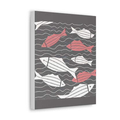 Canvas Art Print - Mod School of Fish