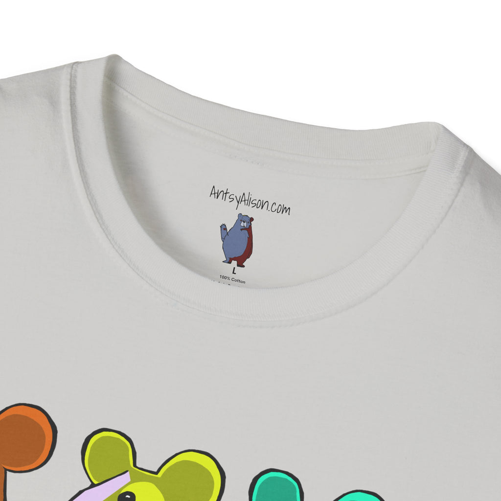 Hickory Dickory Dock Graphic Art Mouse Tee - 100% Cotton T-Shirt