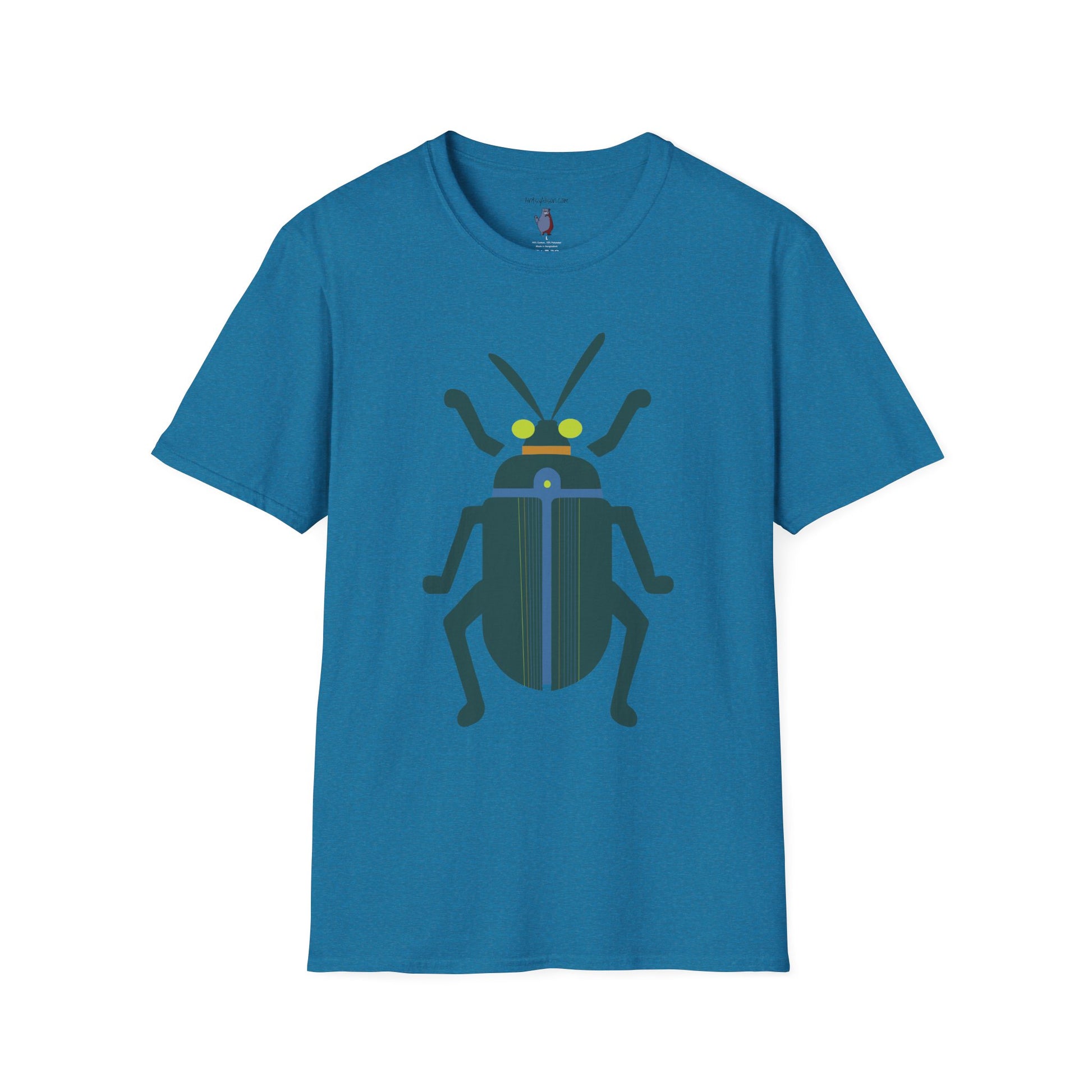 Midwest Modern Beetle Number Four Graphic Art Tee - 100% Cotton T-Shirt