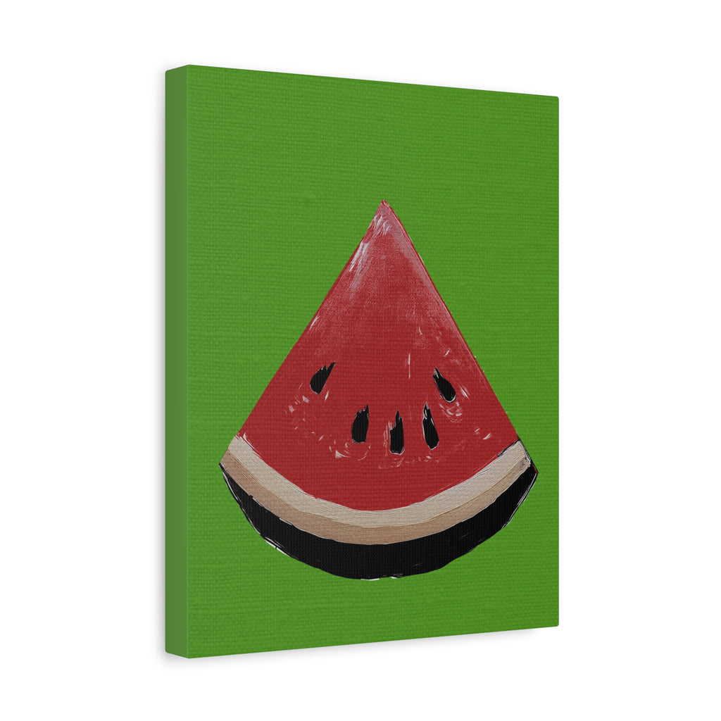 Midwest Modern Icon Pop Art Watermelon Wedge Print - Matte Canvas, Stretched, 1.25" - wall decor, fun art,  bold, fruit, watermelon