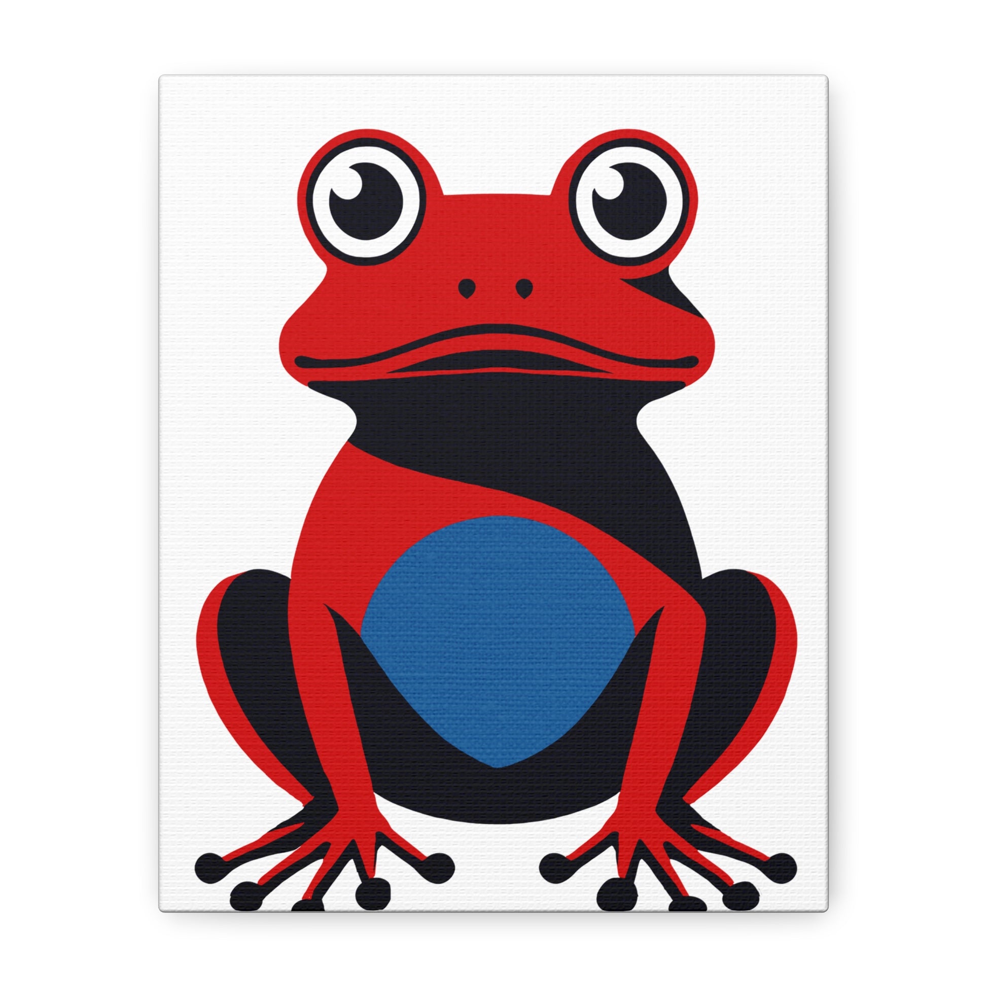 Midwest Modern Red White & Blue Frog Nursery Art Print - Matte Canvas, Stretched, 1.25"