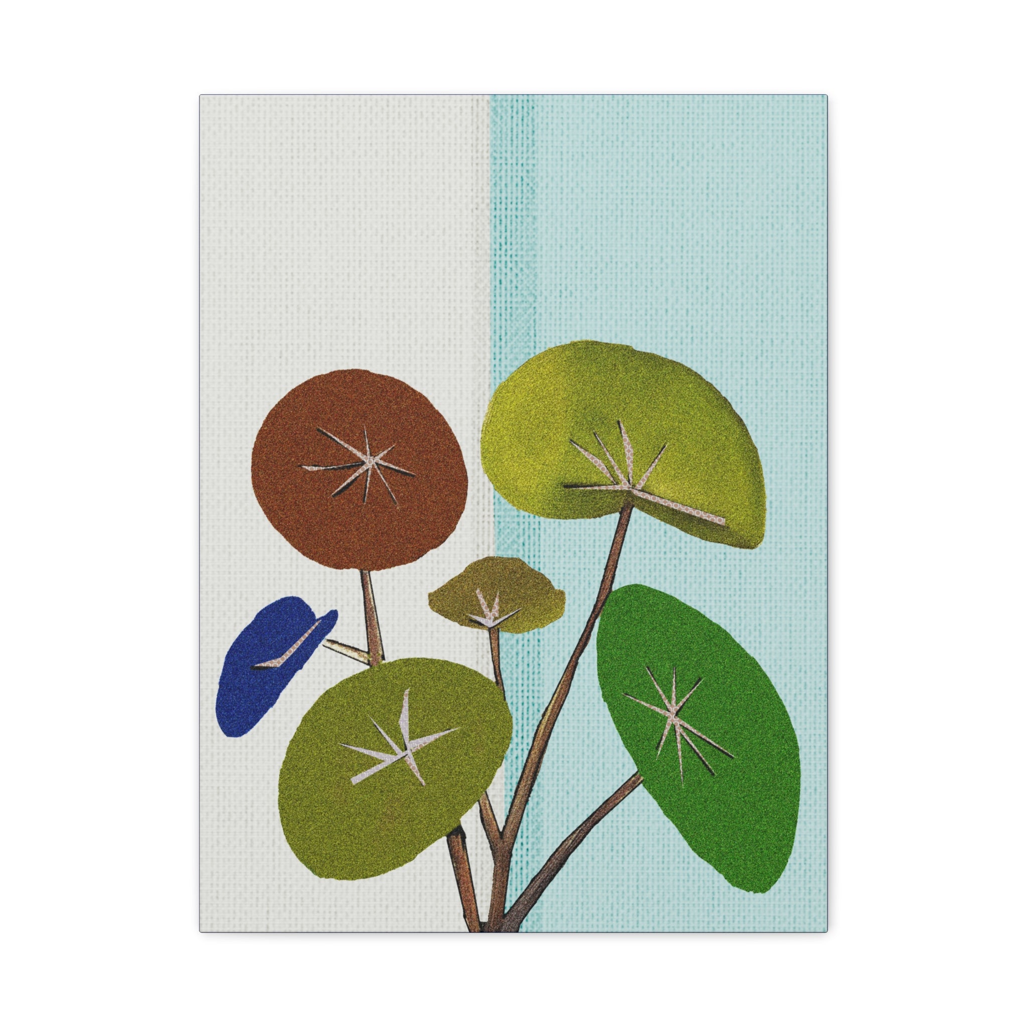 Midwest Mod Abstract Houseplant Plant Art Print No. 100 - Matte Canvas, Stretched, 1.25"