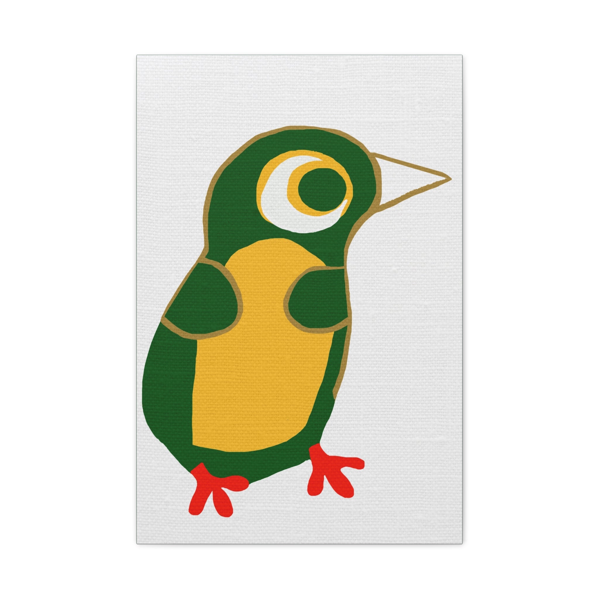 Midwest Modern Bird Chick Primary Print - Matte Canvas, Stretched, 1.25" - nursery, wall decor, fun art, bold, kids decor