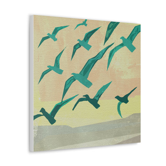 Canvas Art Print - Danish Modern Style Bird Art Print