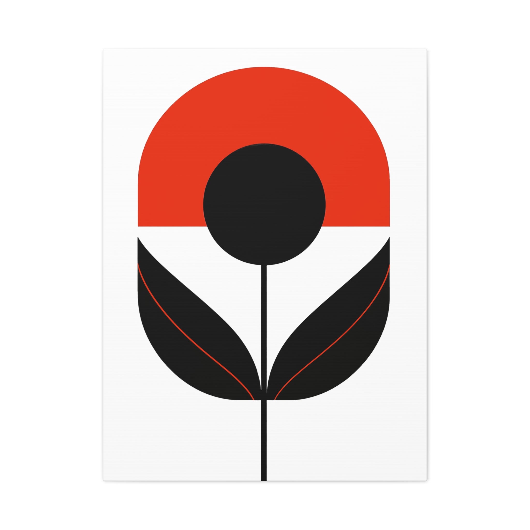Ladybug Red Mod Flower - Matte Canvas, Stretched, 1.25"