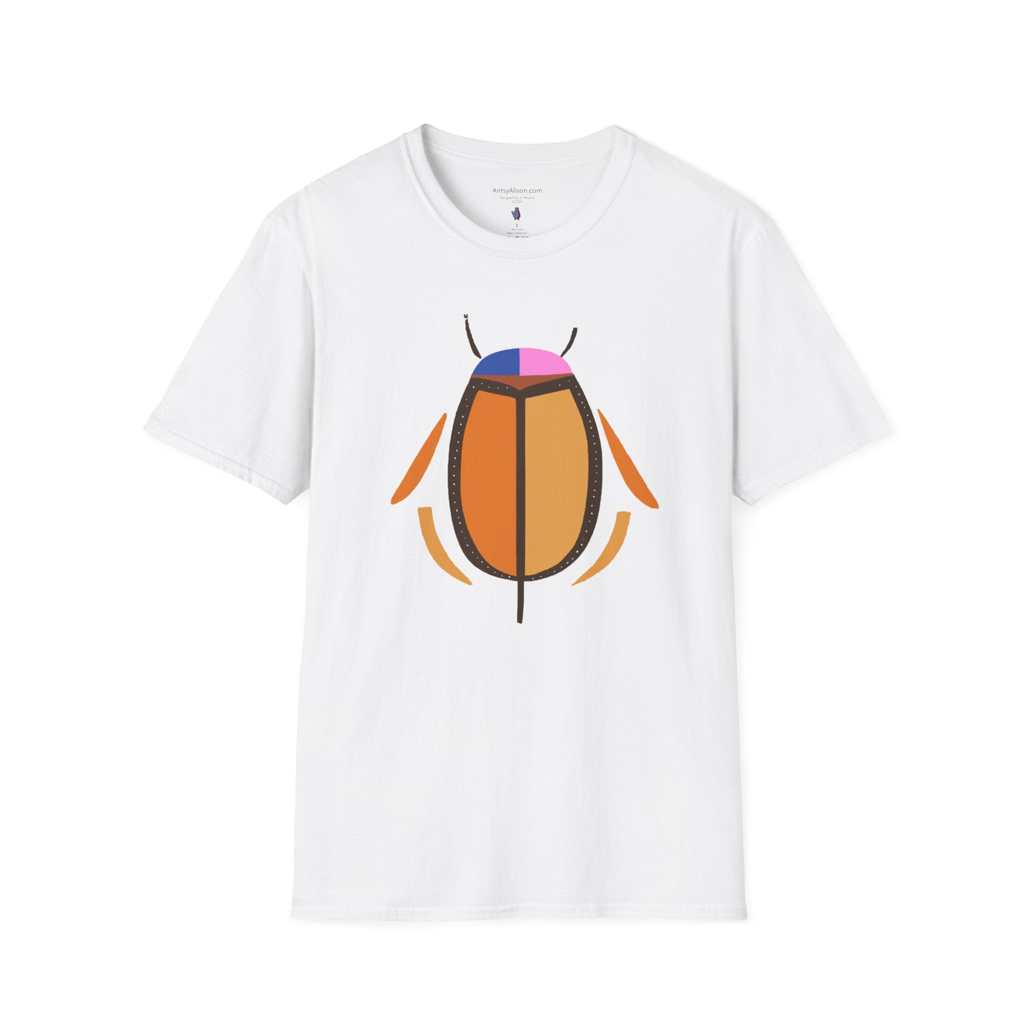 Midwest Modern Graphic Abstract Insect Beetle - Unisex Softstyle T-Shirt