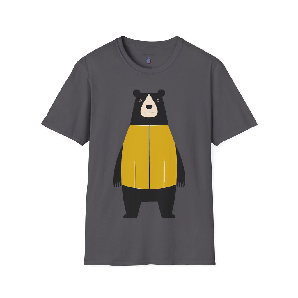 Bear in Yellow Graphic Art - 100% Cotton T-Shirt