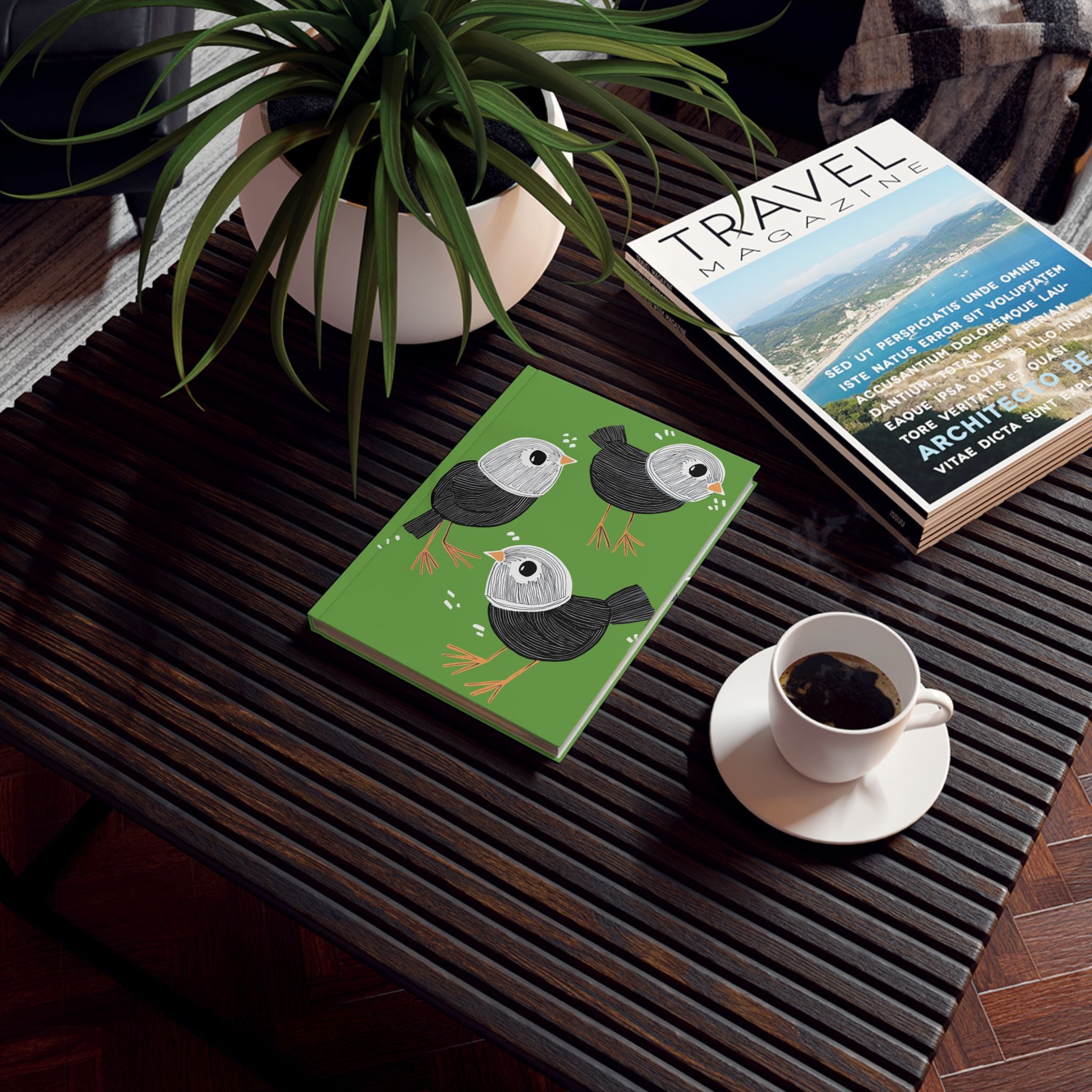 Modern Springtime Chicks - Hard Backed Journal