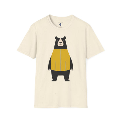 Bear in Yellow Graphic Art - 100% Cotton T-Shirt