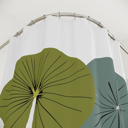 Modern Lily Pad Shower Curtain