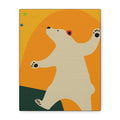 Midwest Modern Pop Art Style Juggling Bear Print - Matte Canvas, Stretched, 1.25"