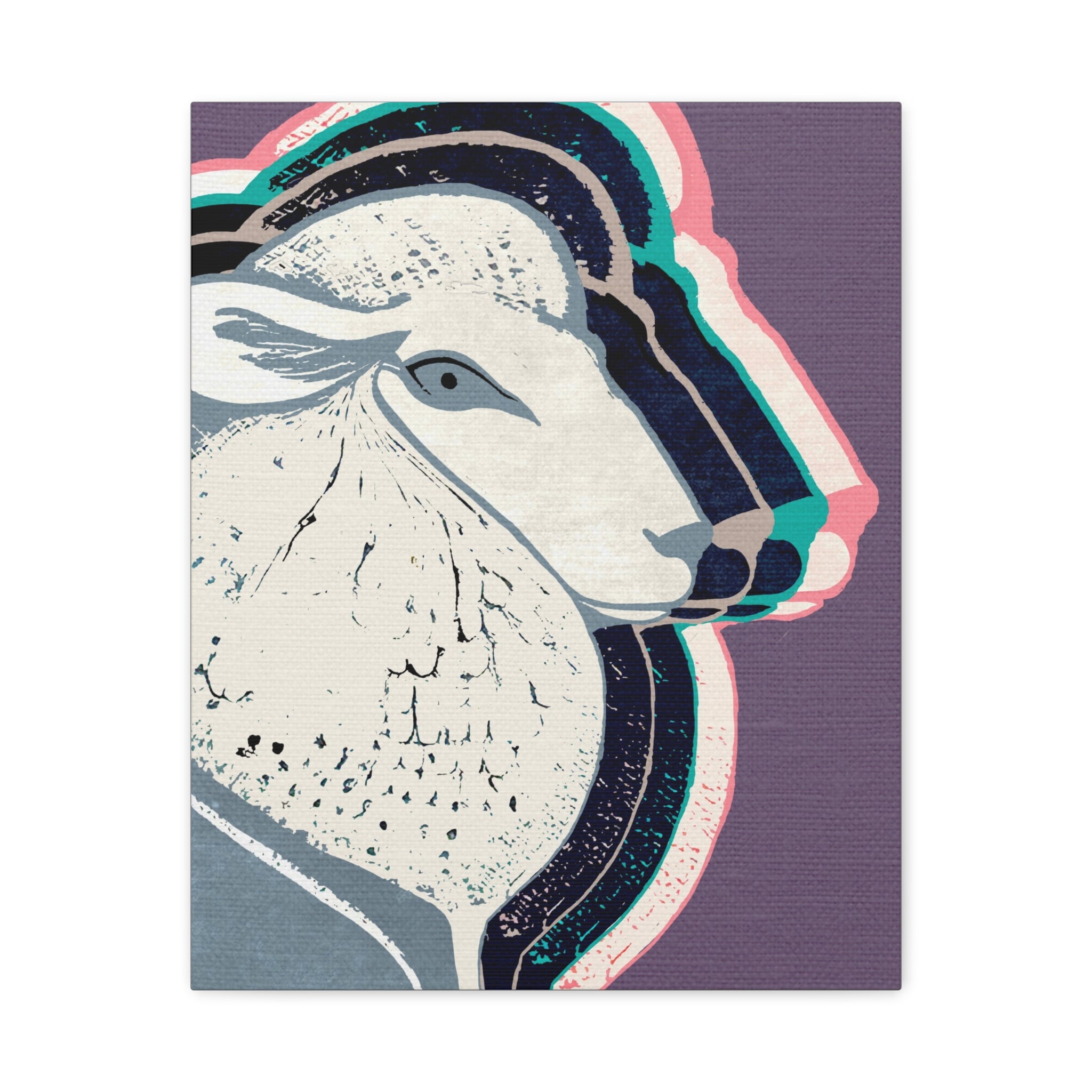 Midwest Modern Abstract Springtime Sheep Print - Matte Canvas, Stretched, 1.25" -  home decor, wall art, nature, animal lovers, sheep, spring