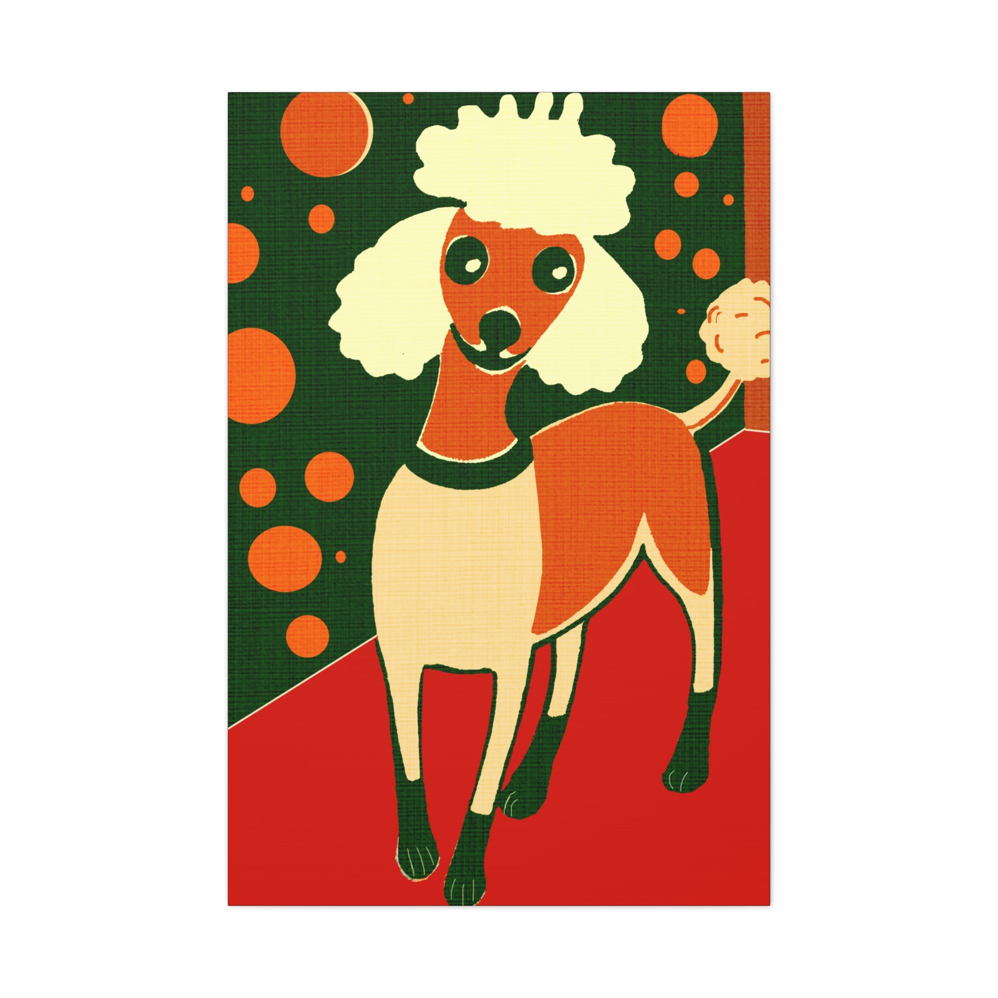 Midwest Modern Silly Poodle Print - Matte Canvas, Stretched, 1.25"