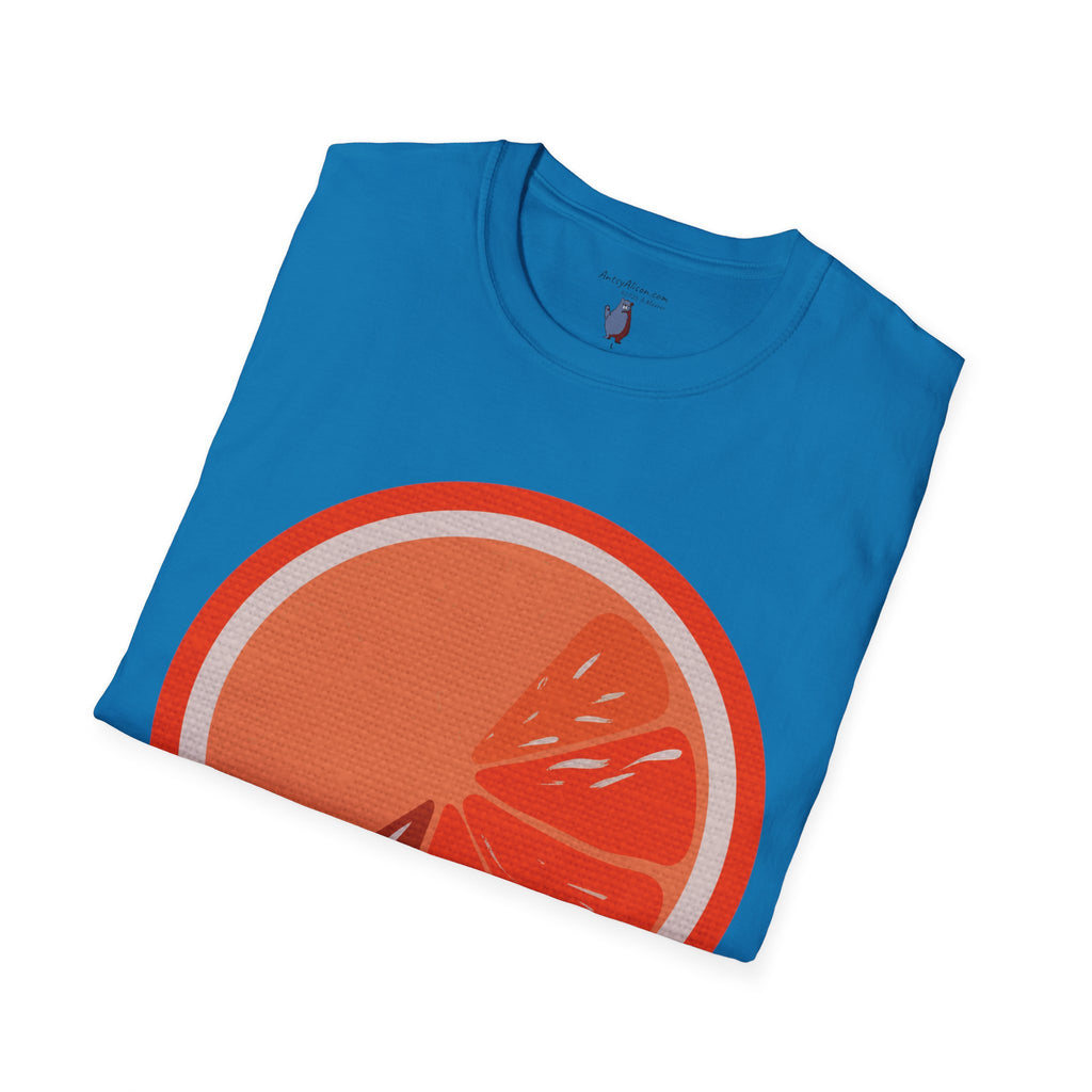 Midwest Modern Pop Icon Orange Slice - 100% Cotton Graphic Tee - orange, fruit