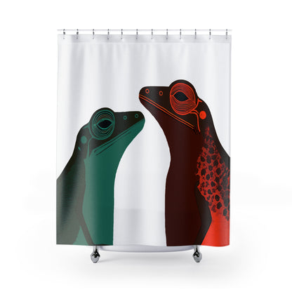 Mod Bright Bold Frogs Shower Curtain