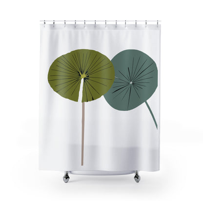 Modern Lily Pad Shower Curtain