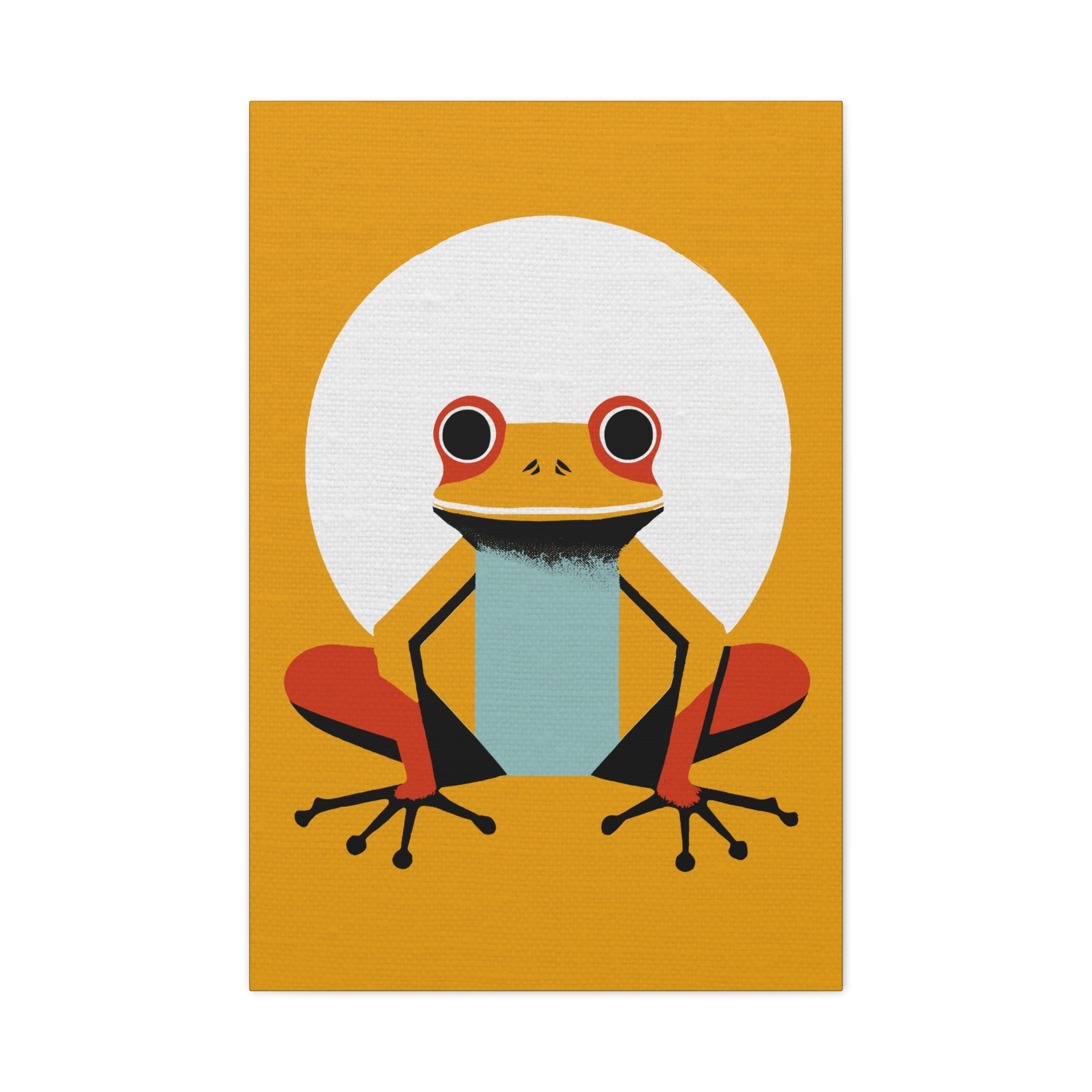 Midwest Modern Retro Inspired Golden Frog Nursery Art Print - Matte Canvas, Stretched, 1.25"