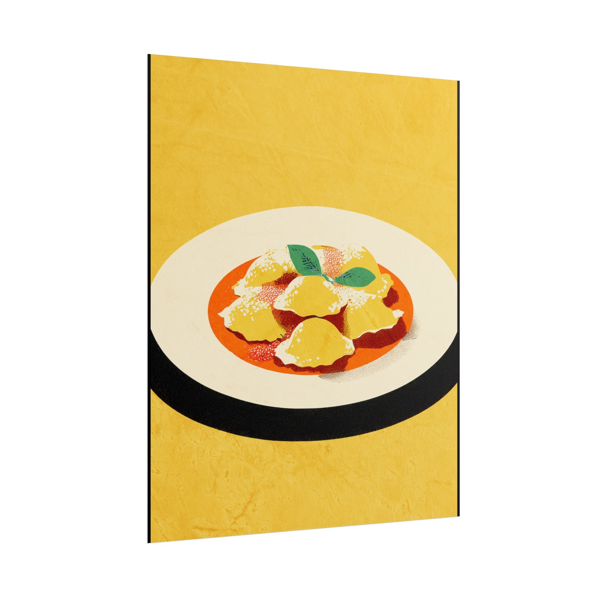 Comfort Food Pop Art Print-Ravioli Pasta Rolled Poster