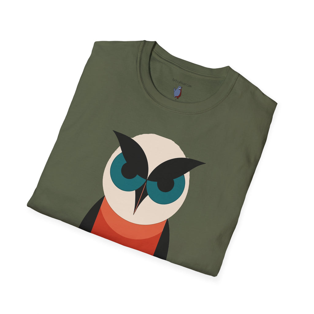 Schoolhouse Owl Graphic Art - 100% Cotton T-Shirt