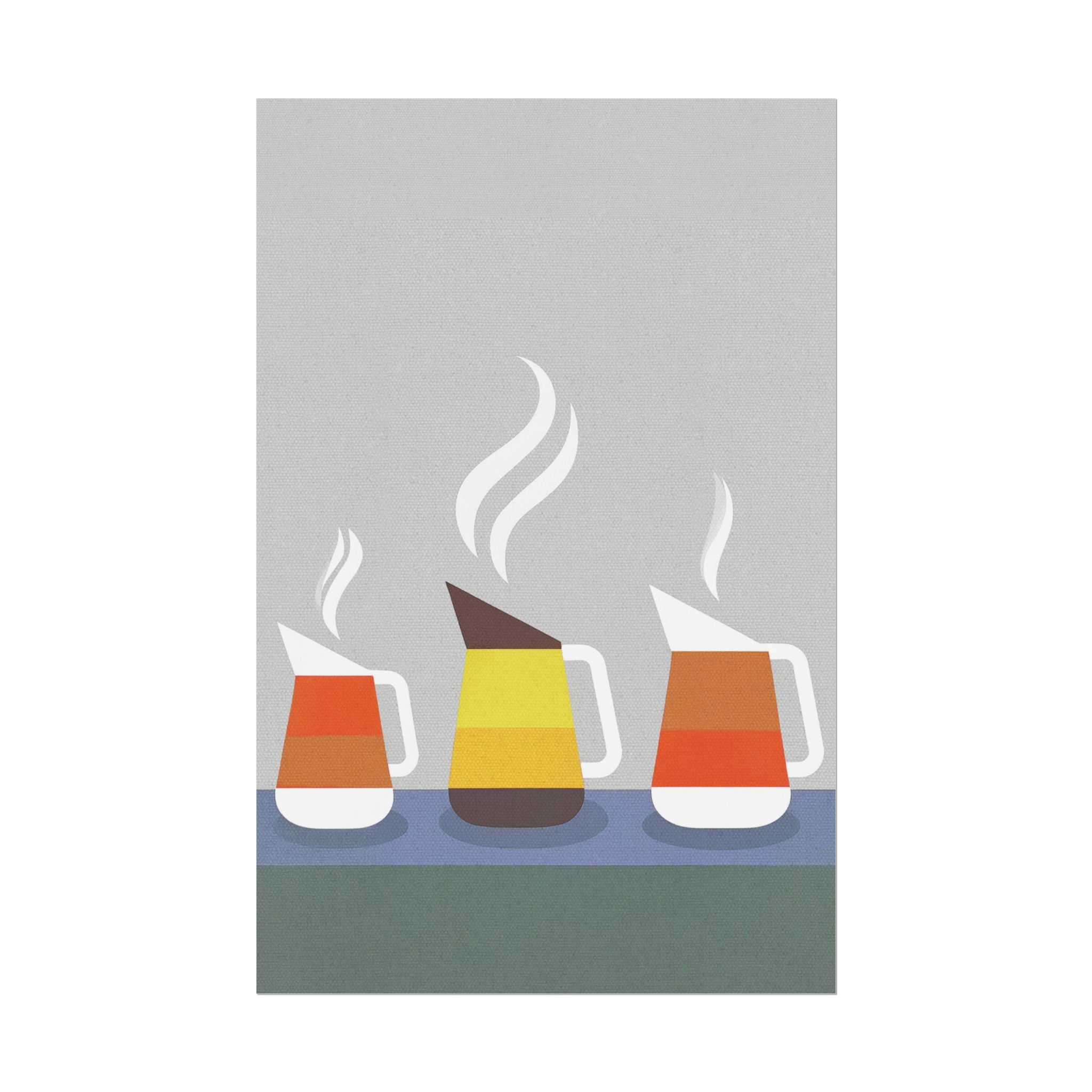 Danish Modern Inspired Coffee Pot Art Print Rolled Poster | Wall Art, Midwest Mod, Danish Modern, Coffee, Coffee Pot