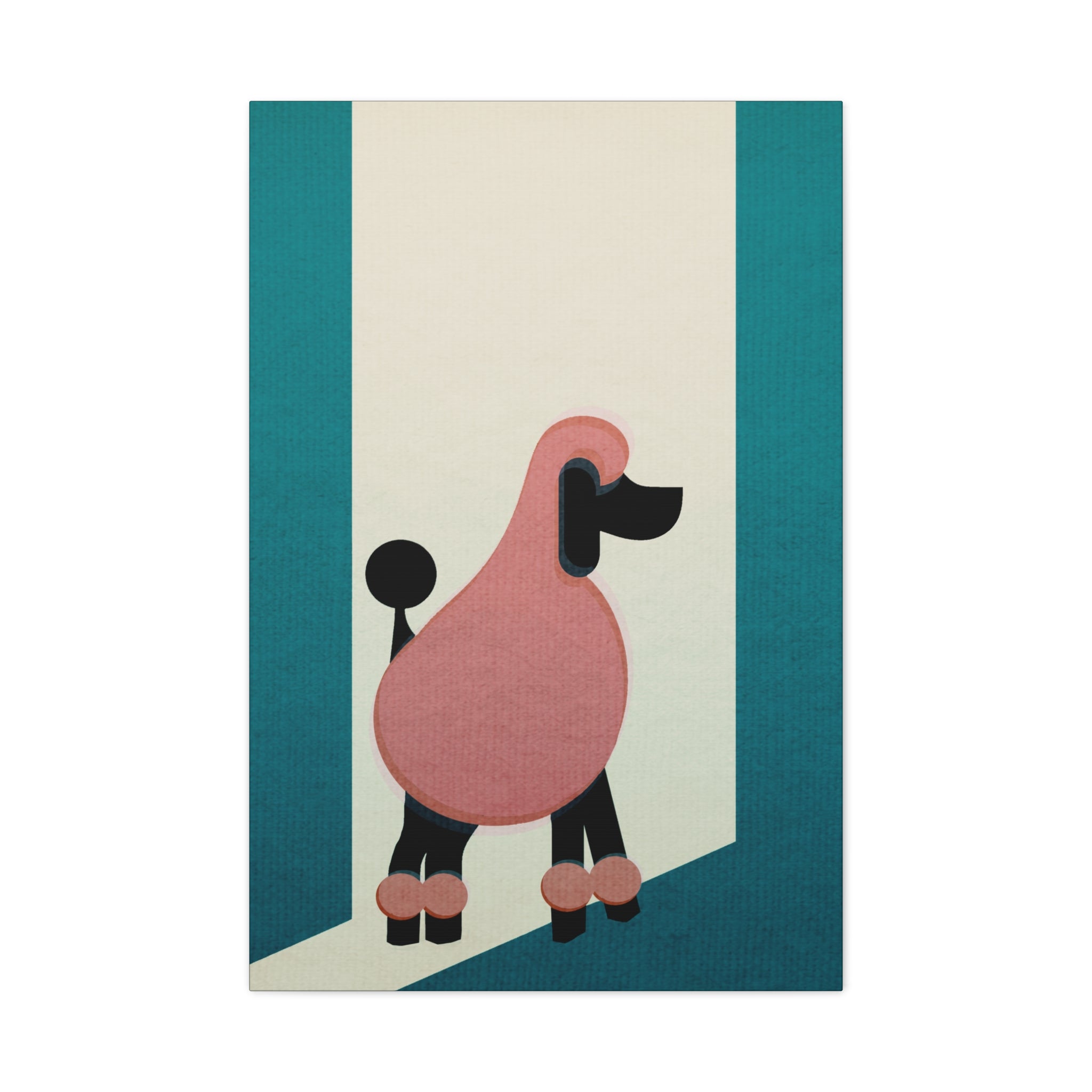 Midwest Modern Poodle Love Print - Matte Canvas, Stretched, 1.25"