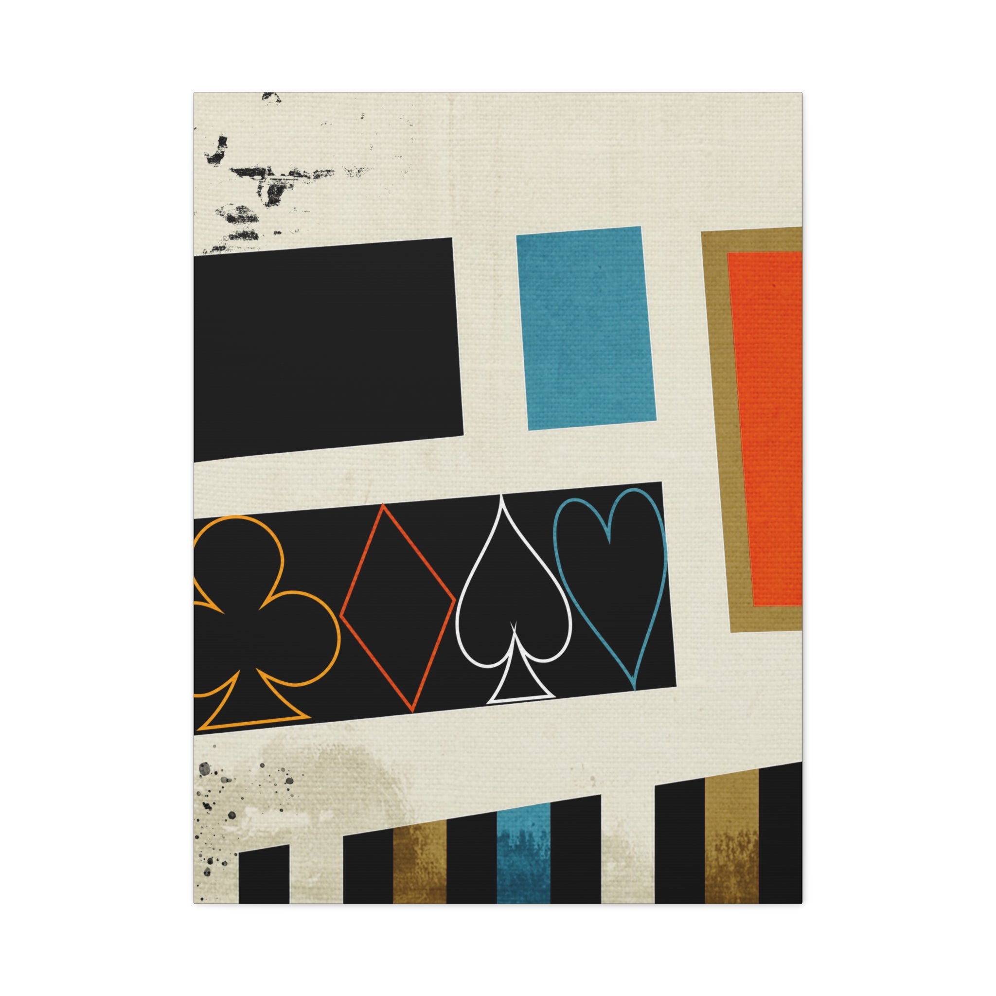 Midwest Modern Abstract Retro Game Sports Board #2 - Matte Canvas, Stretched, 1.25"