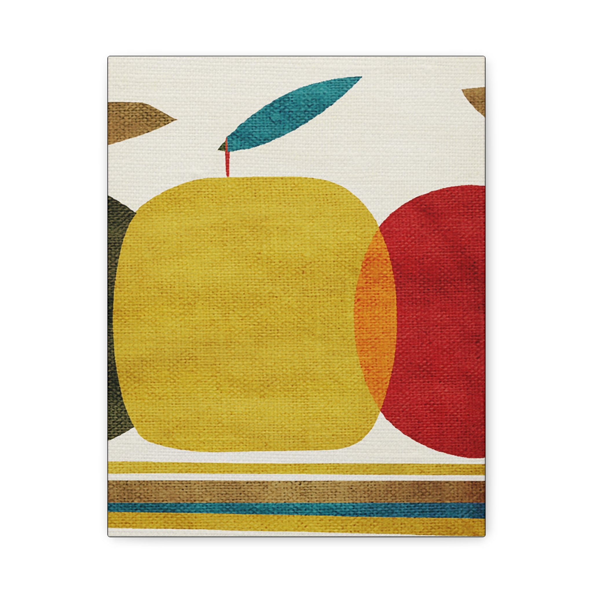 Midwest Modern Icon Pop Apple Print - Matte Canvas, Stretched, 1.25"