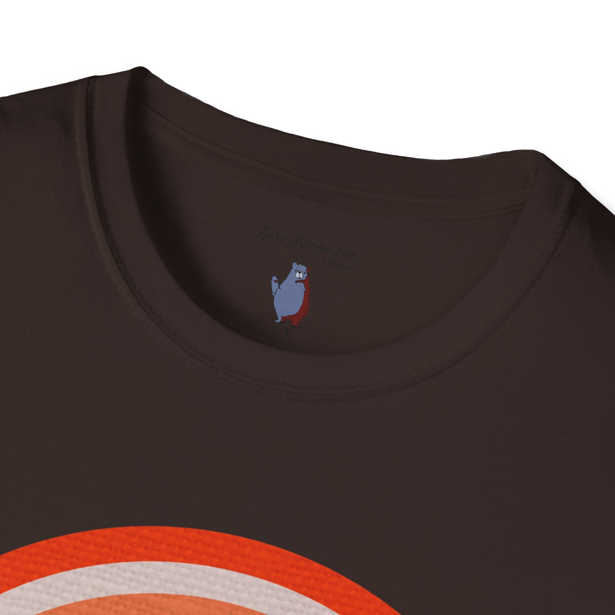 Midwest Modern Pop Icon Orange Slice - 100% Cotton Graphic Tee - orange, fruit