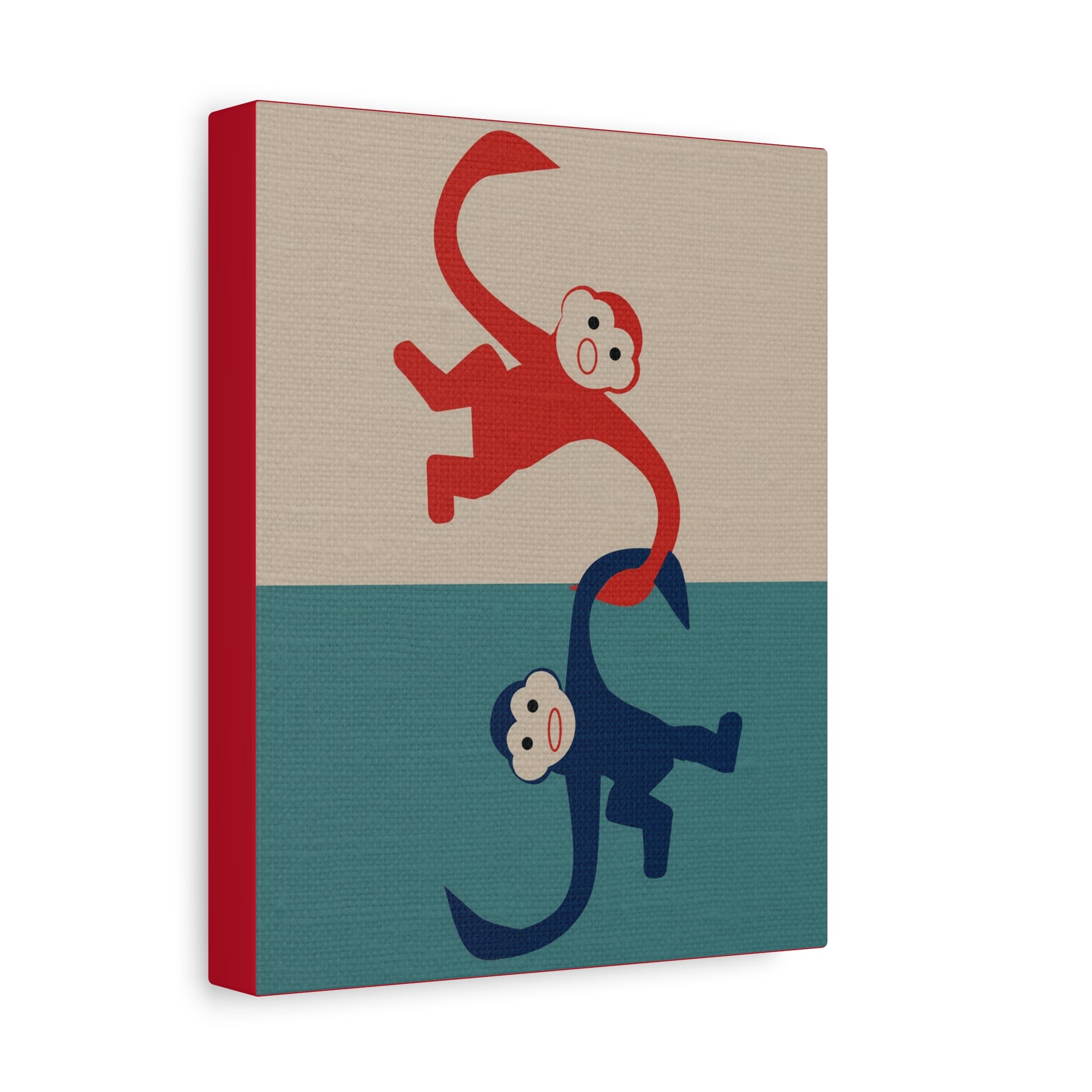 Vintage Barrel of Monkeys Pop Art Print - Matte Canvas, Stretched, 1.25" -  home decor, wall art, vintage, monkey, barrel, kids rooms