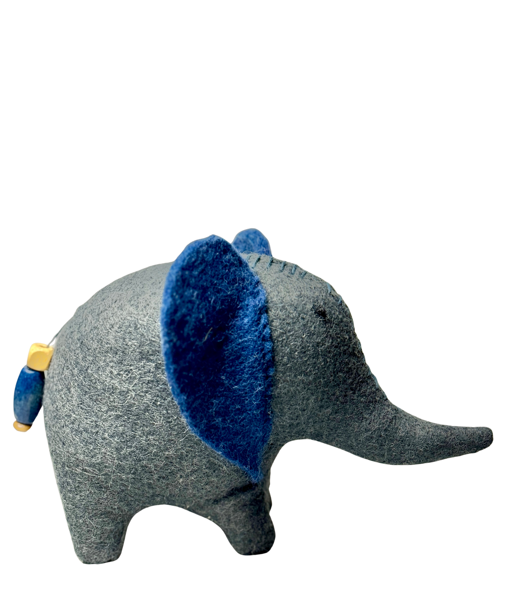 Folk Art Soft Sculpture Free Standing Elephant  - Mable Bush Willow - One of a Kind