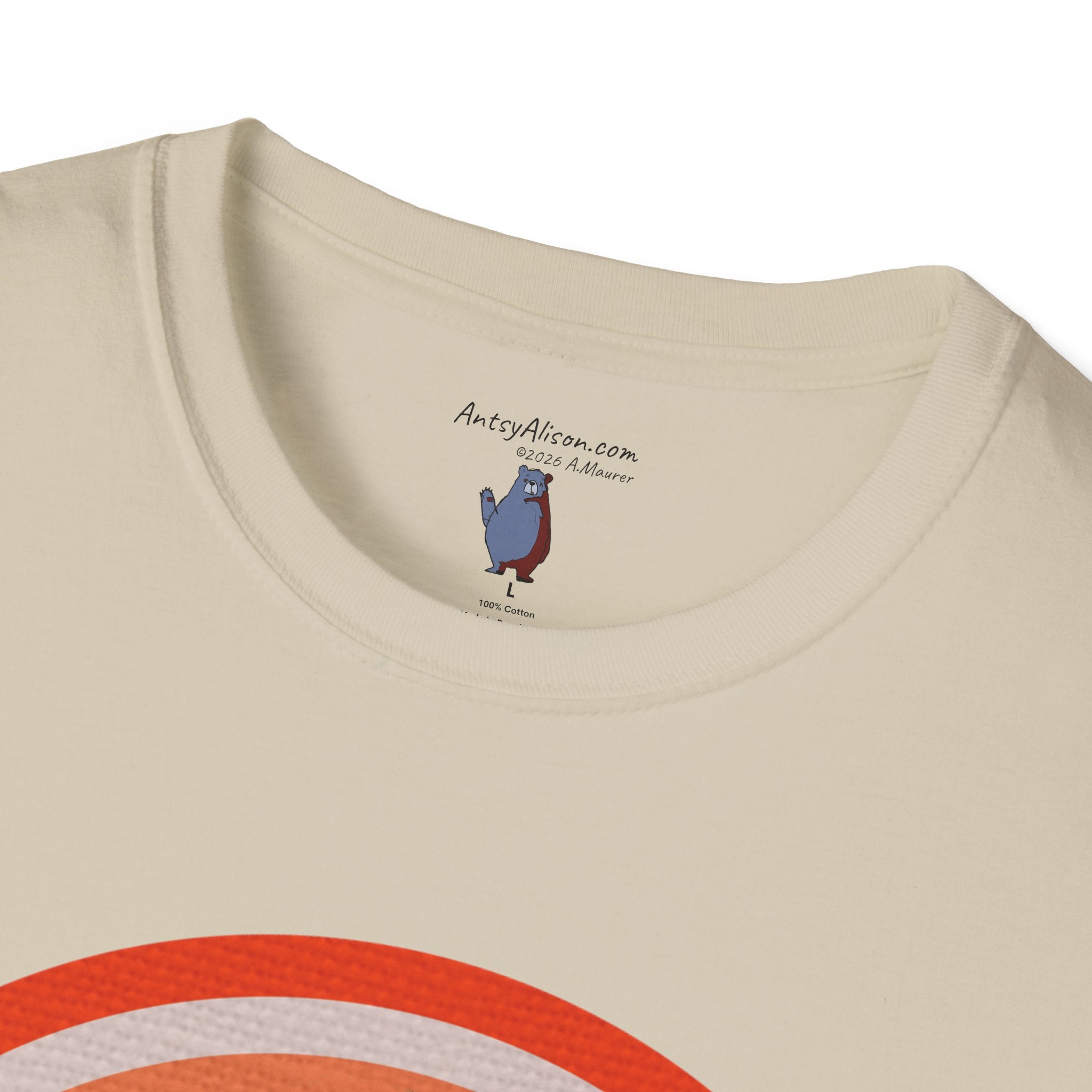 Midwest Modern Pop Icon Orange Slice - 100% Cotton Graphic Tee - orange, fruit