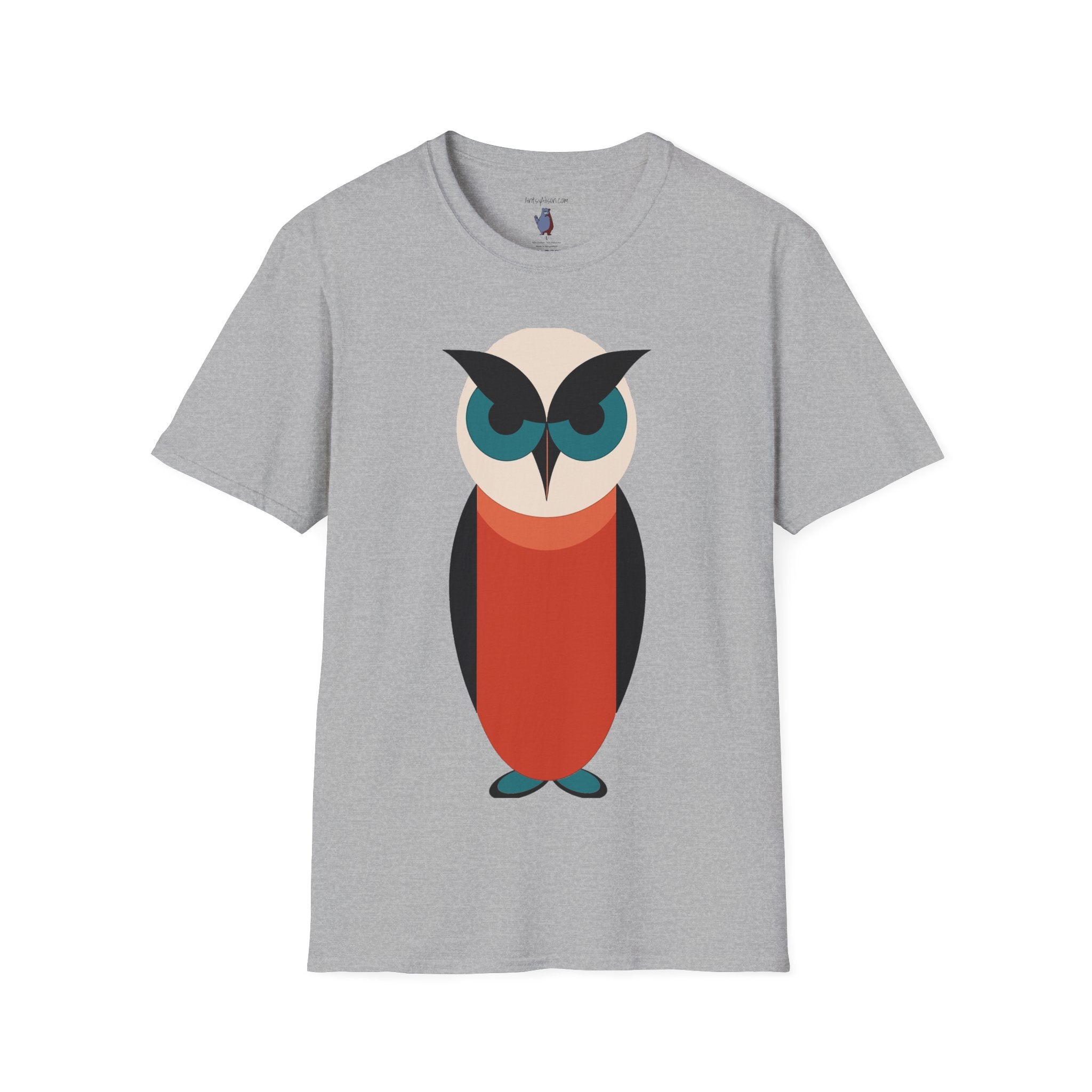 Schoolhouse Owl Graphic Art - 100% Cotton T-Shirt