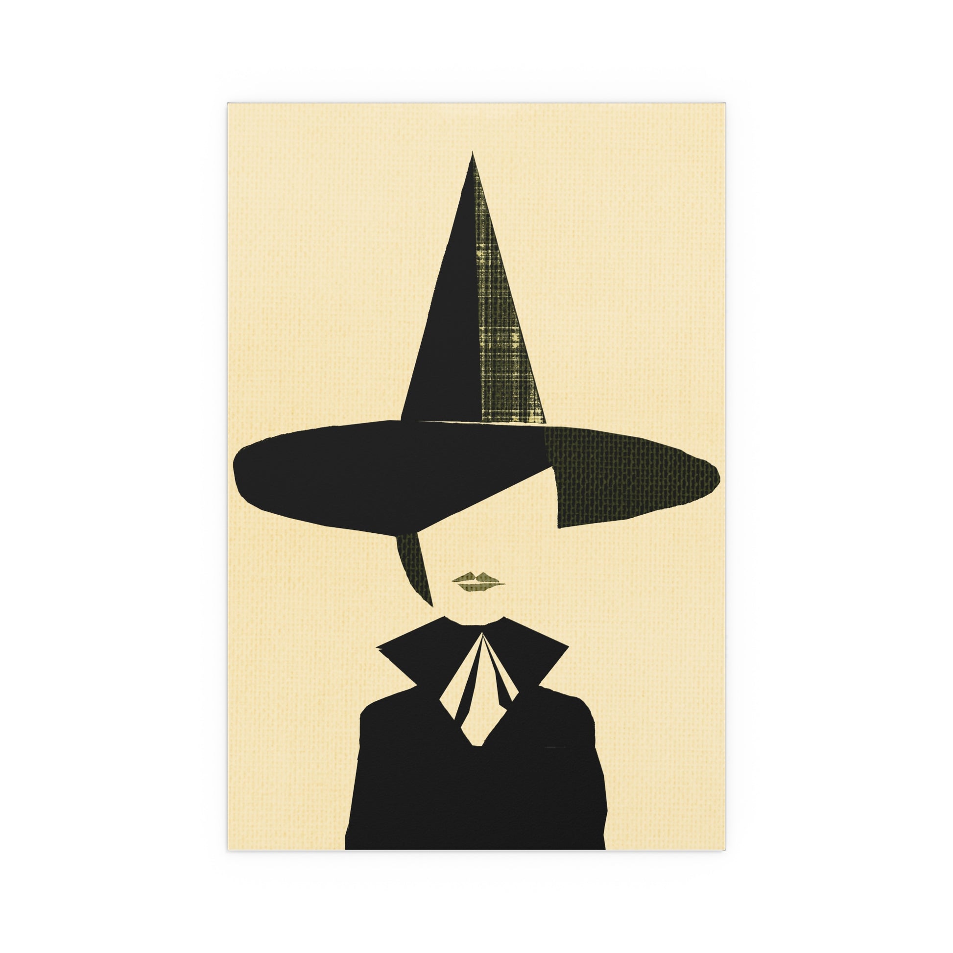 Midwest Mod Modern Witch Seasonal Silk Poster, Indoor and Outdoor Decor, Unique Home Decor, Seasonal Decor, Halloween, Witch, Silhouette, Witches Hat