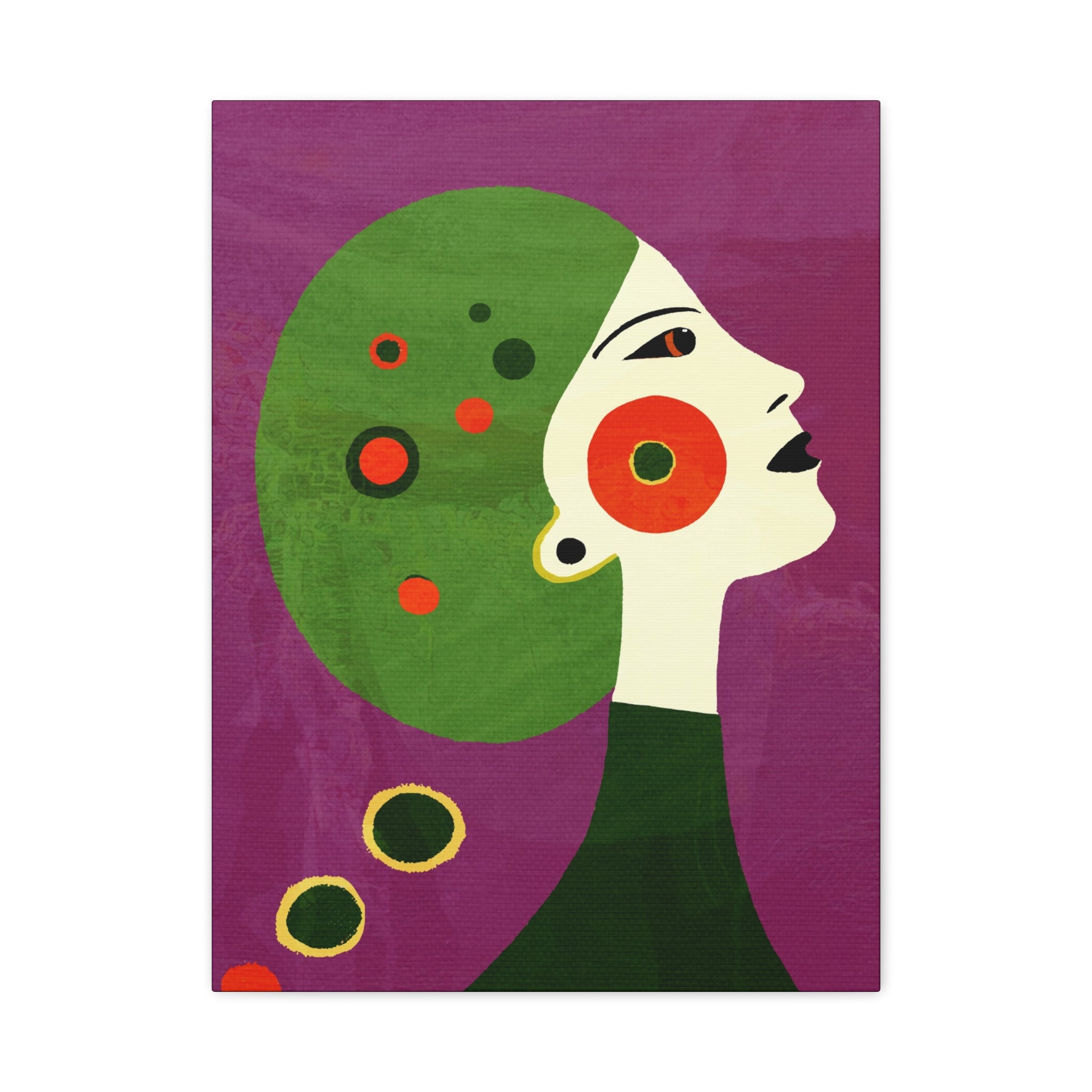 Midwest Modern Pop Art Girl Portrait Print - Matte Canvas, Stretched, 1.25" -  home decor, wall art, portrait, woman