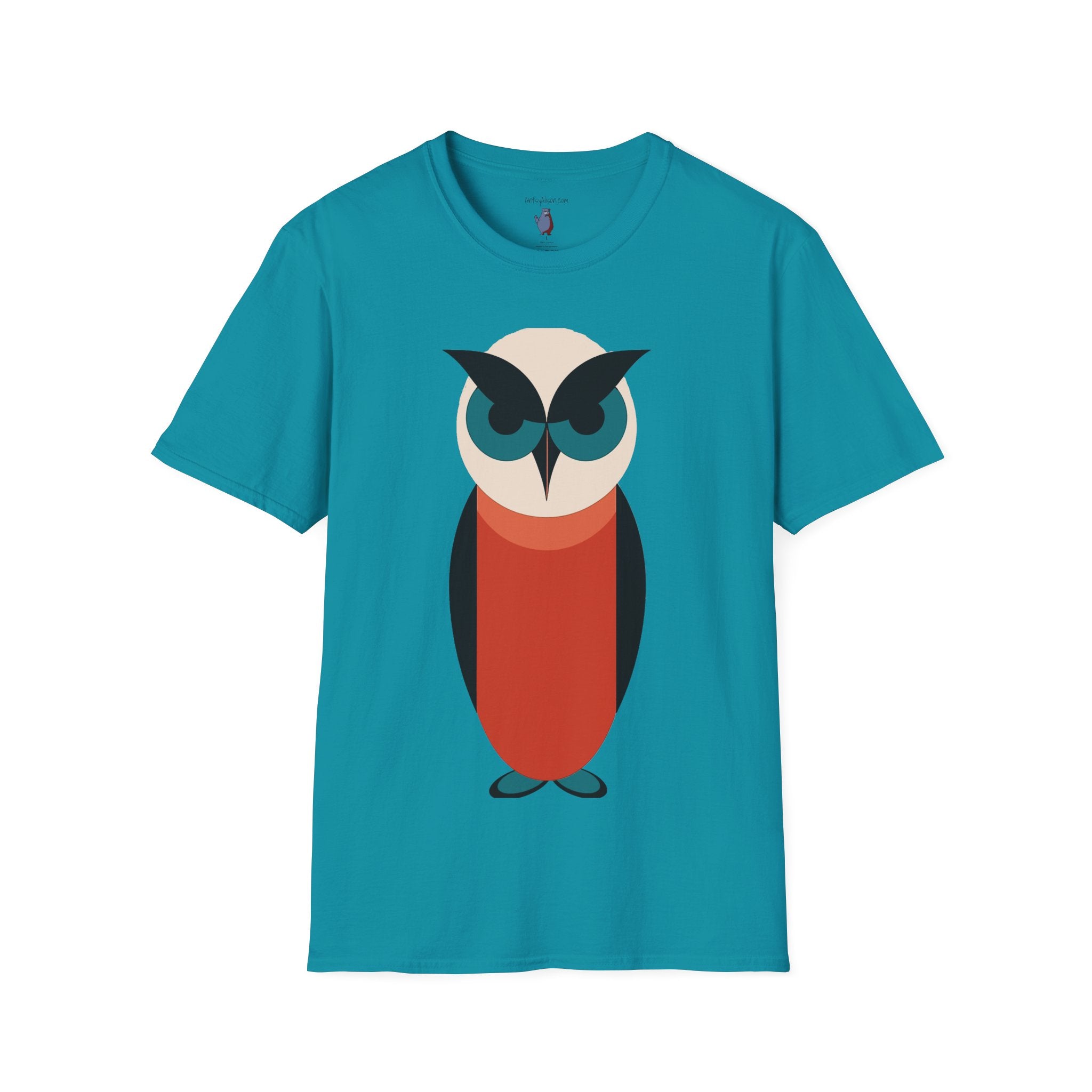 Schoolhouse Owl Graphic Art - 100% Cotton T-Shirt